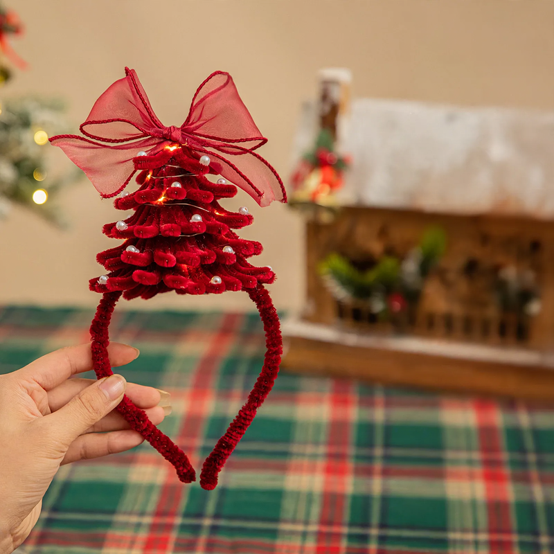DIY Christmas Tree Set made of wood, 12x28 cm