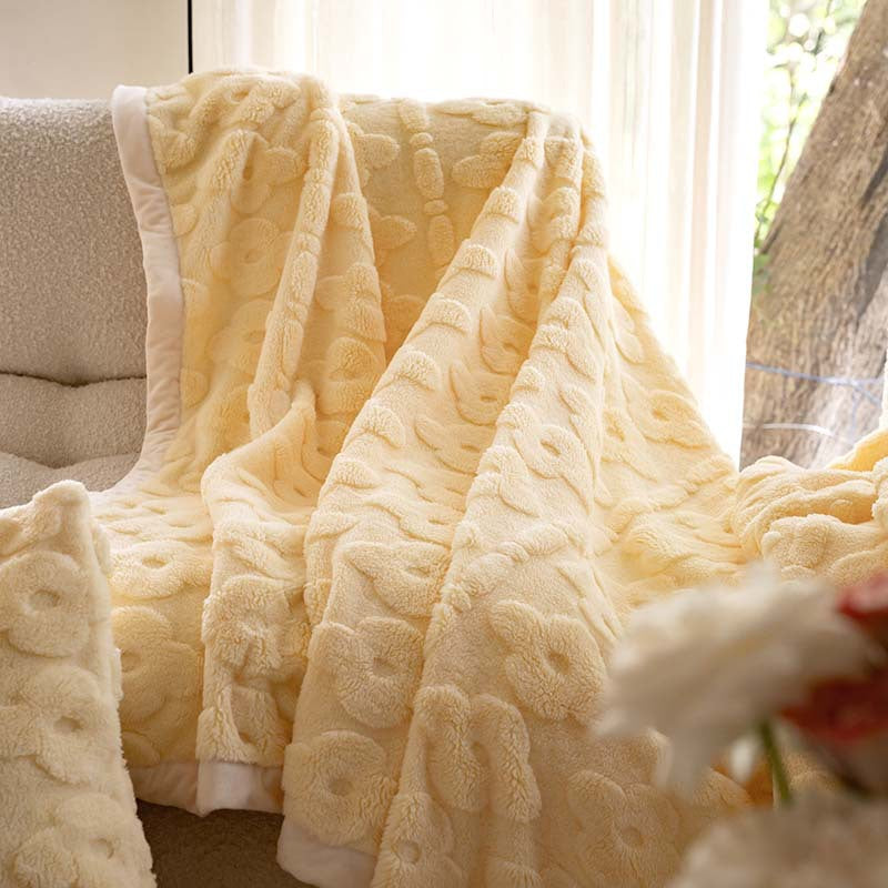 Coral fleece throw blanket, 400 g/m²