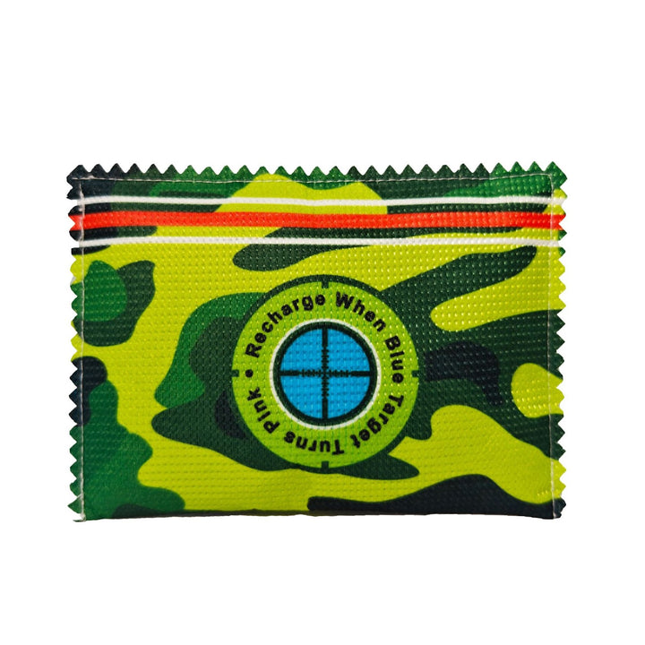 Reusable dehumidifying bag with color-changing silica gel
