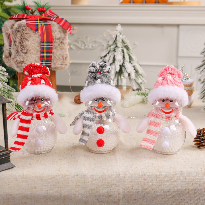 Glowing snowman figure with light for Christmas