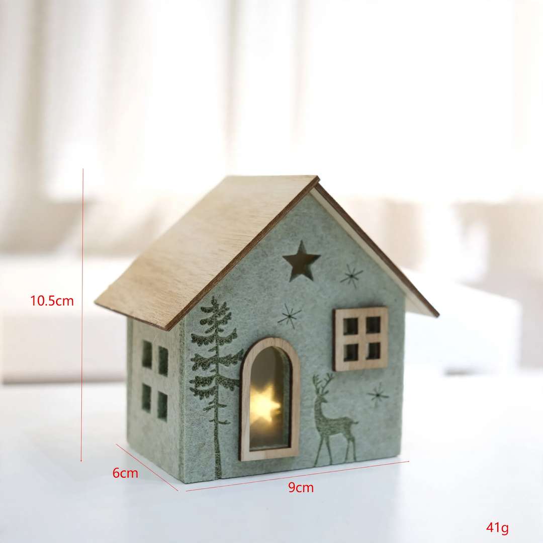 Illuminated wooden decoration in Chinese style