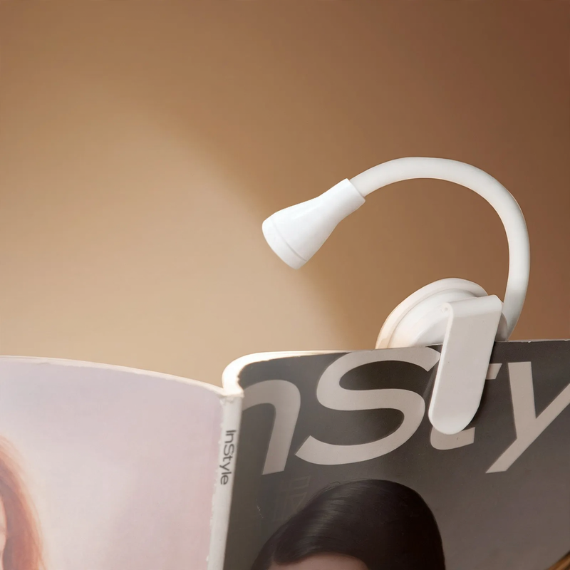 Portable LED clamp light for bed and desk