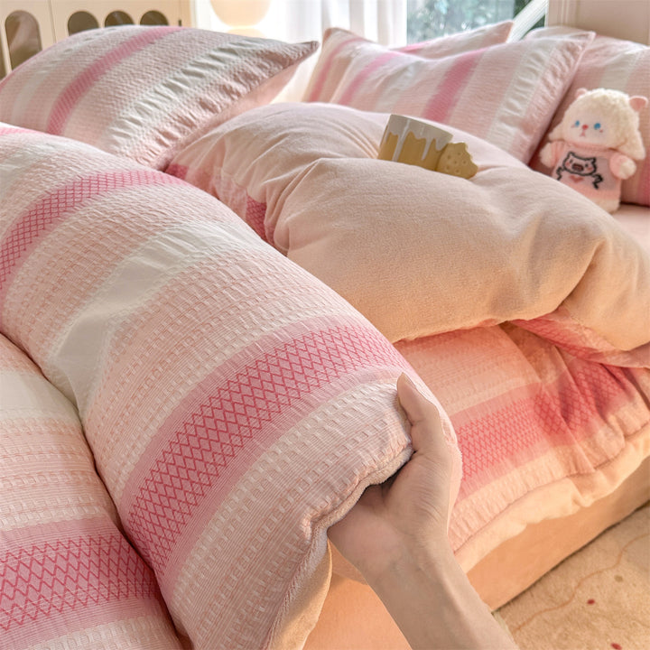 Winter bedding set, coral fleece, warming