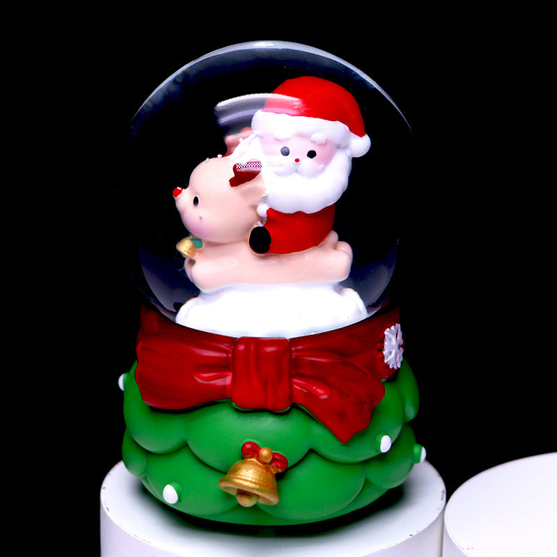Mini snow globe with light effect