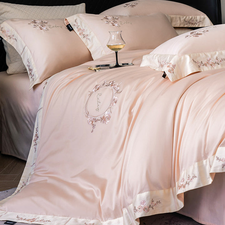 Cotton bedding set, long-staple cotton, 4-piece