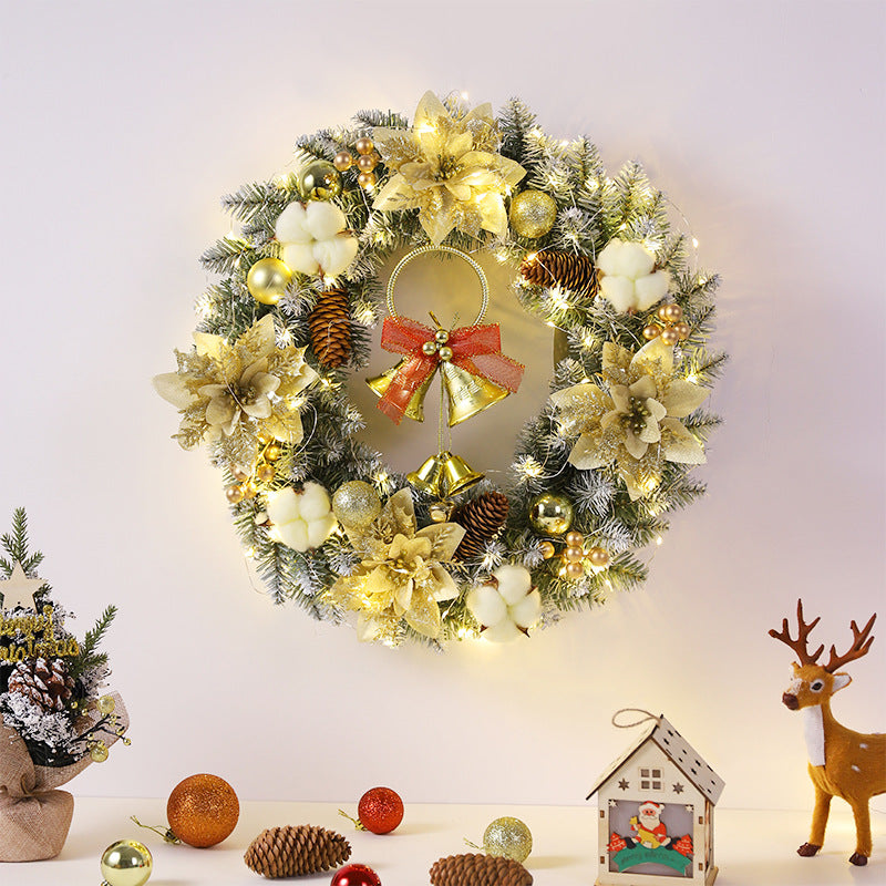 Decorative Christmas wreath with lighting