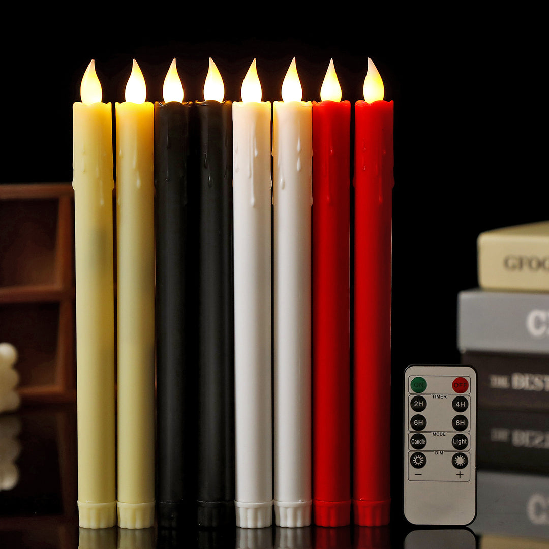LED stump candle with flicker effect