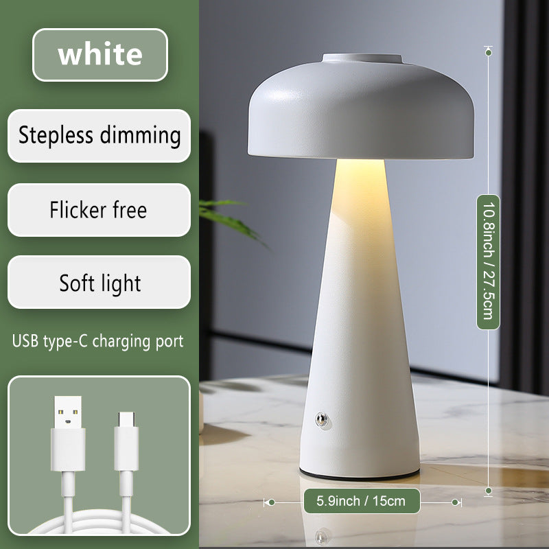 Nightstand lamp with touch switch, rechargeable