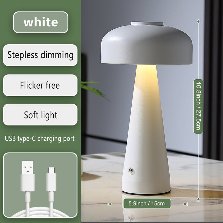 Nightstand lamp with touch switch, rechargeable