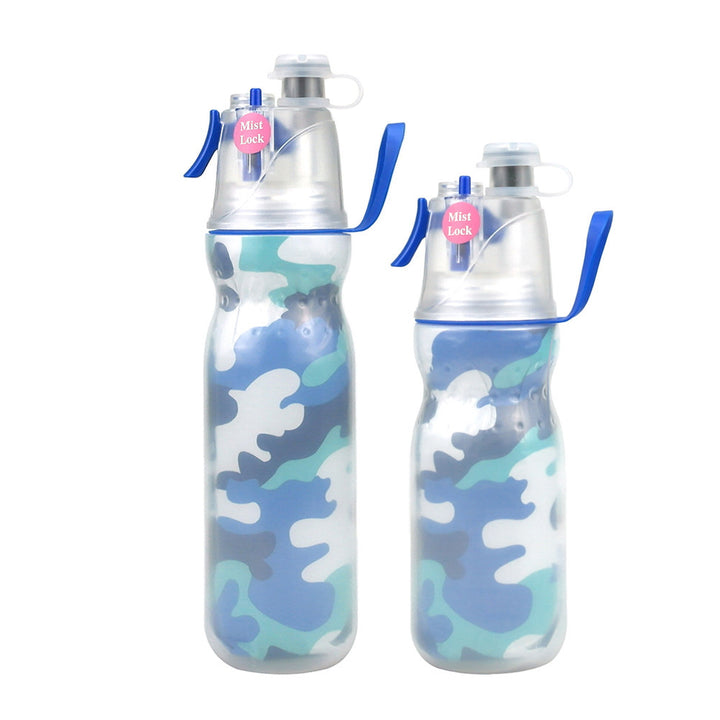 Sports water bottle with spray function, 470–590 ml