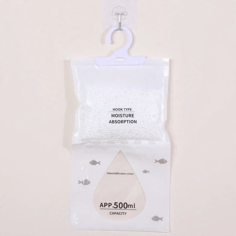 Hanging dehumidifier bag for small rooms