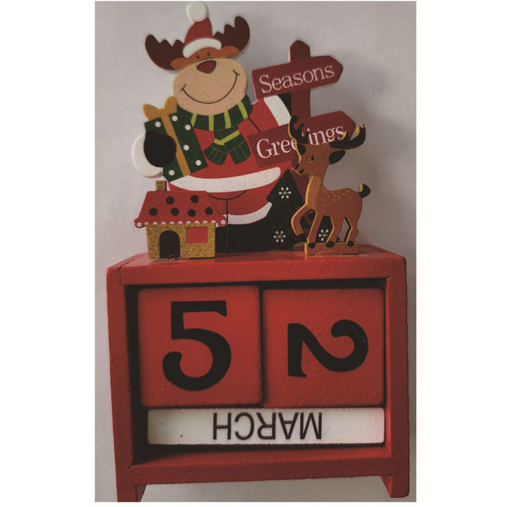 Decorative wooden Advent calendar for the table