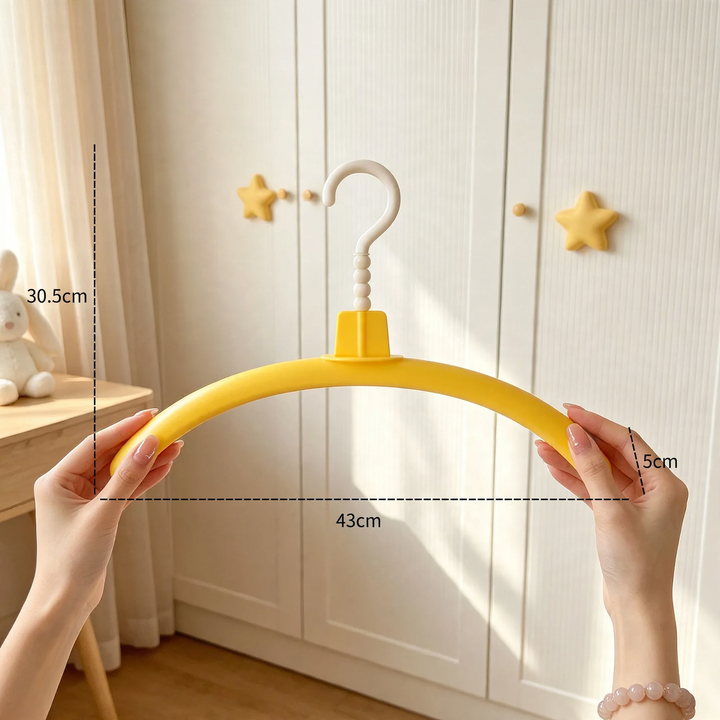 Plastic hanger with non-slip surface