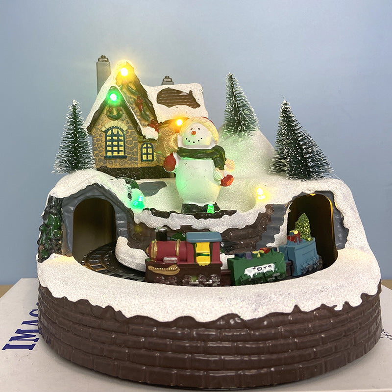 Illuminated Christmas Music House with Light and Music