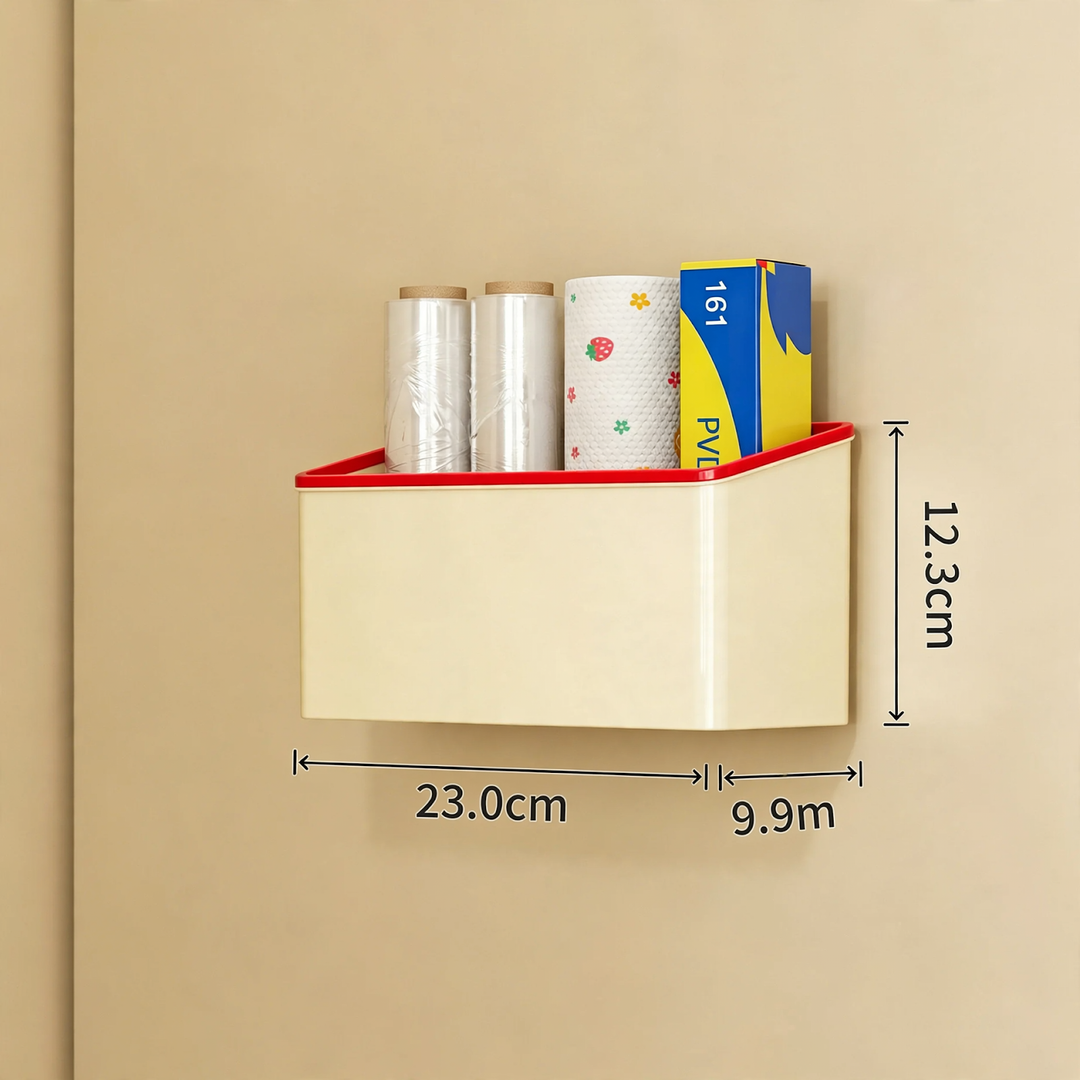 Magnetic kitchen storage box for the refrigerator door