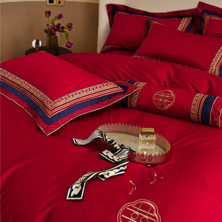 Wedding bedding set, 100s long-staple cotton, embroidered