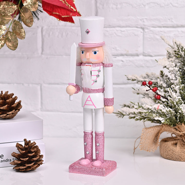 Decorative Nutcracker Wooden Figure, Pink
