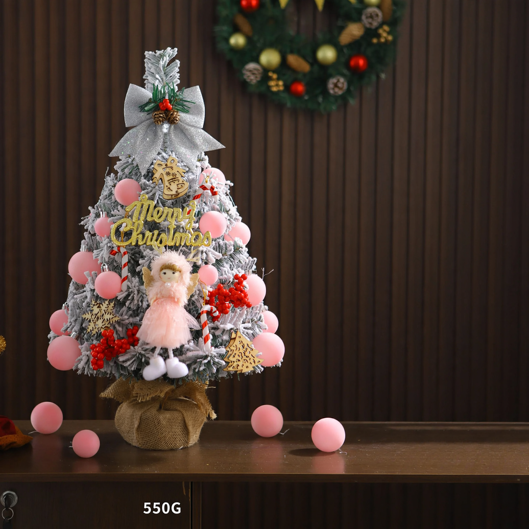Mini Christmas tree with flocking, 45 cm or 60 cm