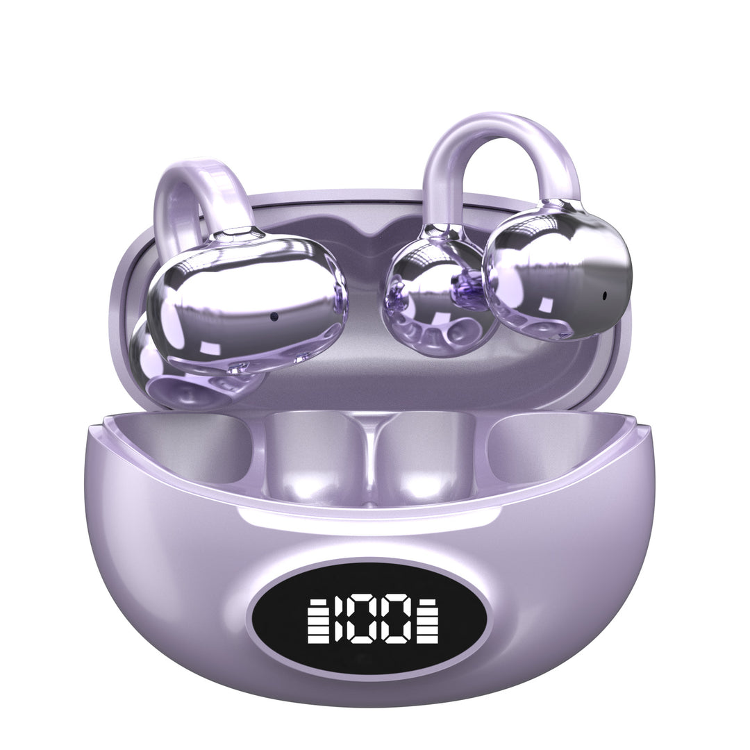 Wireless ear hook headphones with noise cancellation