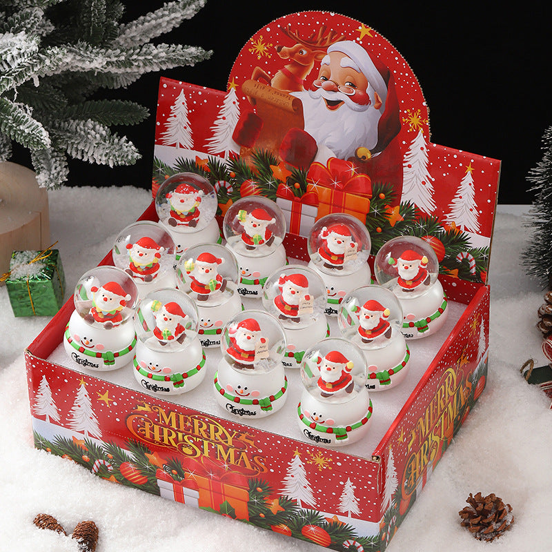 Glowing Christmas Snow Globe with Figures