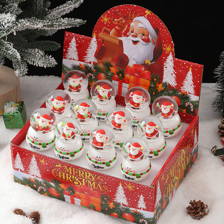 Glowing Christmas Snow Globe with Figures