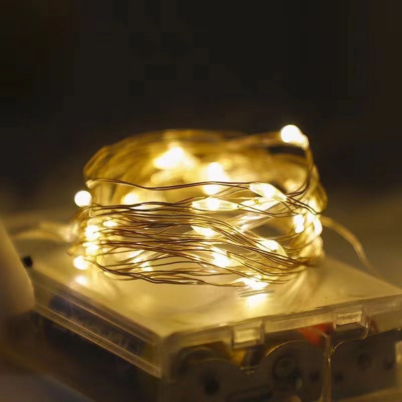 Waterproof LED silver wire fairy lights, battery operated