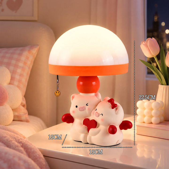 Cute little pig jellyfish light with color setting