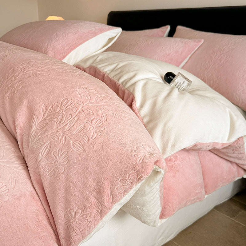 Milk fiber bedding set, 4-piece, winter