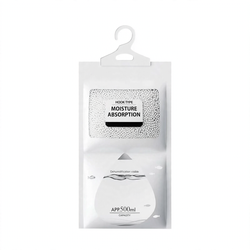 Hanging dehumidifier bag for wardrobes