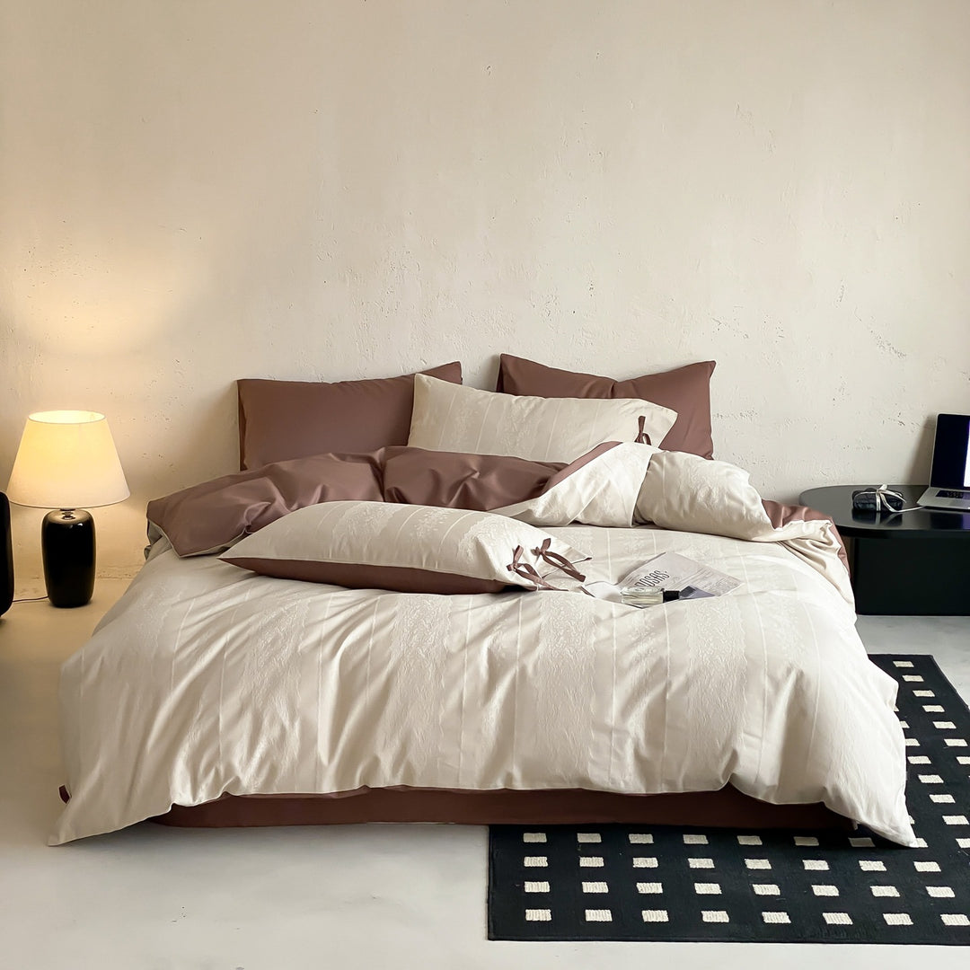 Cotton bedding set, 4-piece, 100% cotton