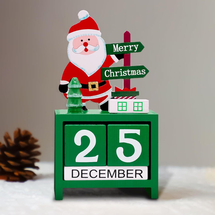 Decorative wooden Advent calendar for the table