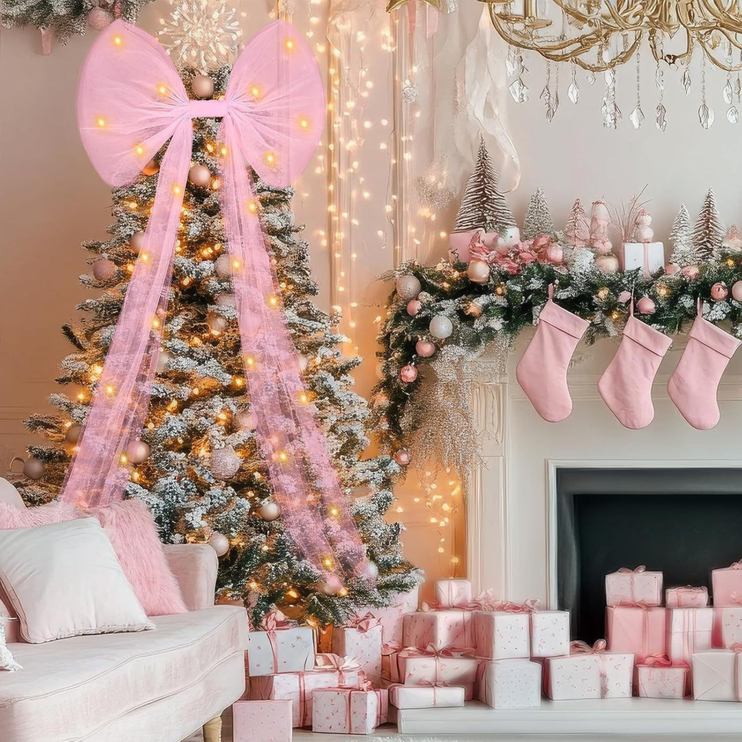 Decorative Christmas tree ribbon with long ribbons