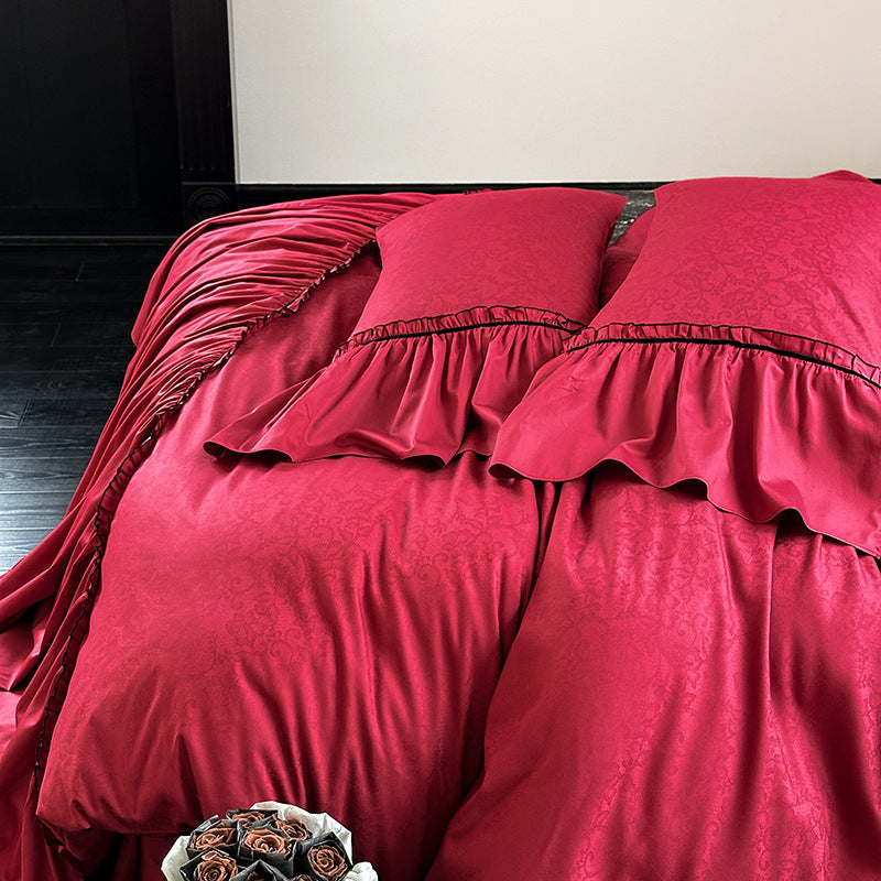 Luxury Wedding Bedding, 4-piece, Long Staple Cotton