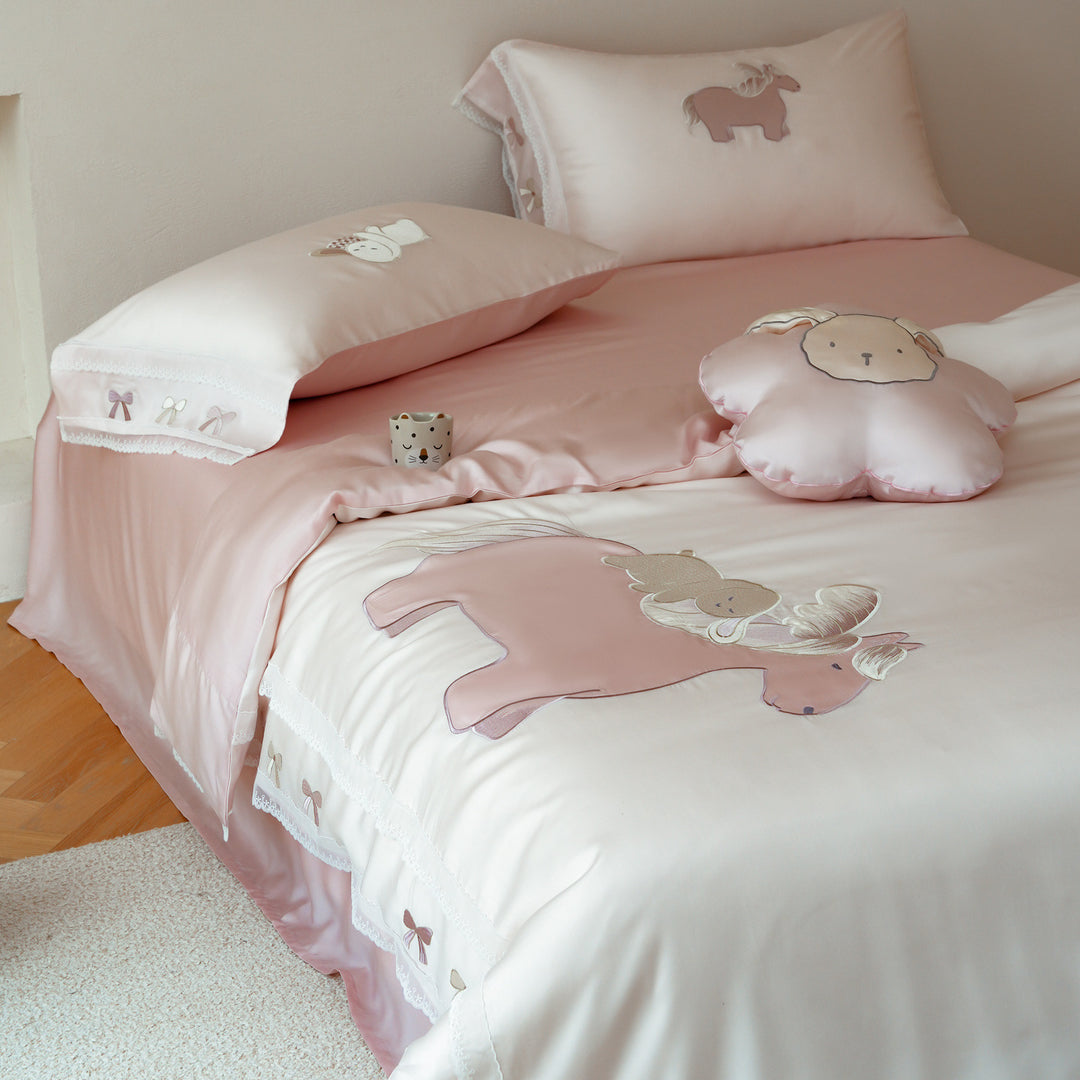 Lyocell bedding set, 60s, embroidery, summer