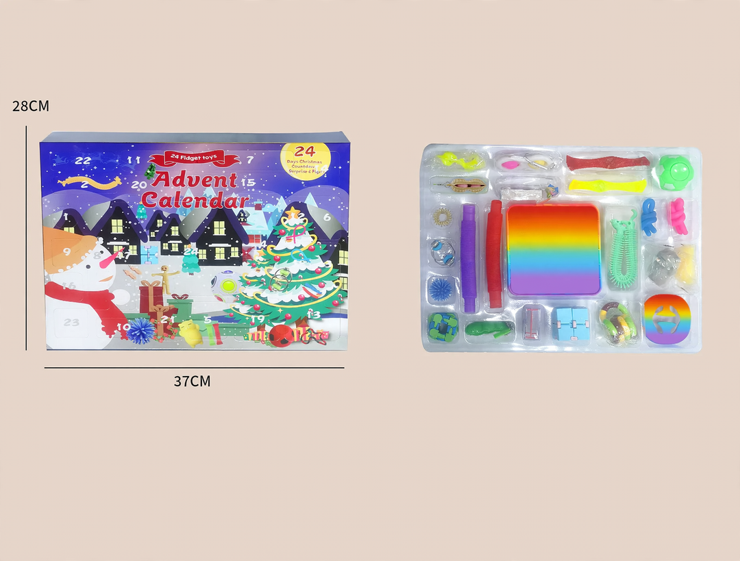 Christmas Advent Calendar with 24 Anti-Stress Toys
