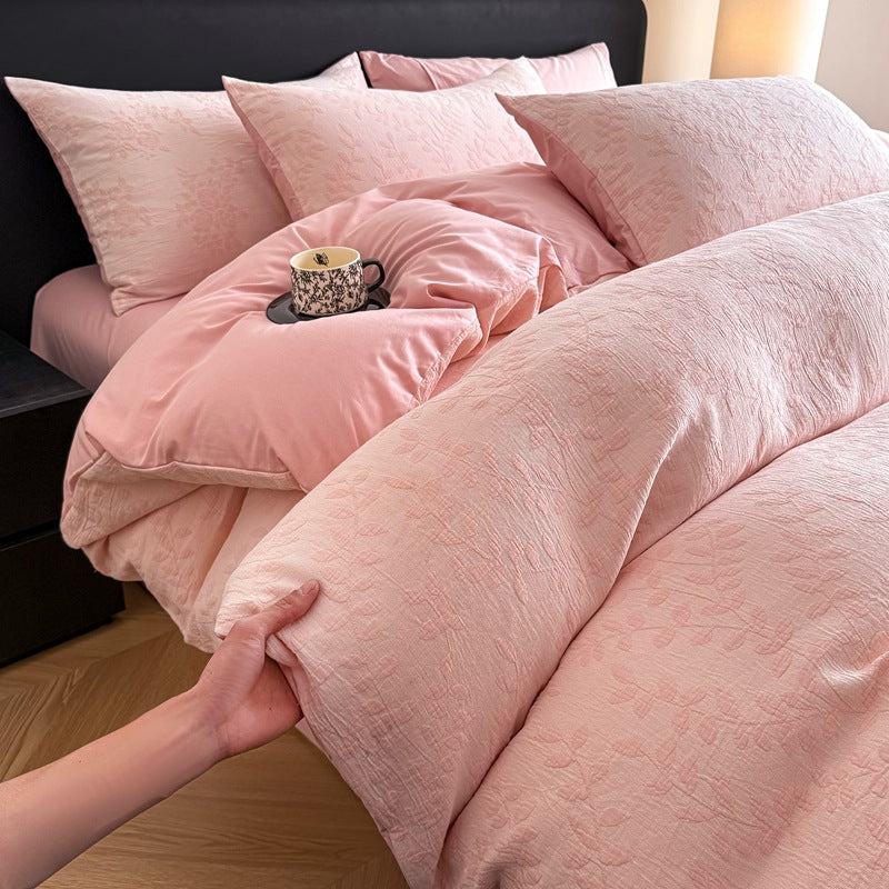 Bedding set made of three-layer cotton muslin