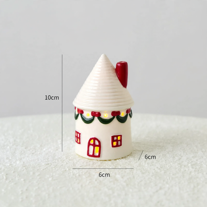 Ceramic Christmas house with lighting