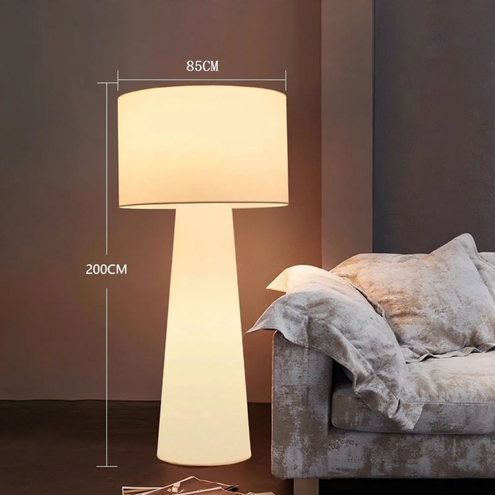 Full spectrum designer floor lamp in Wabi-Sabi style