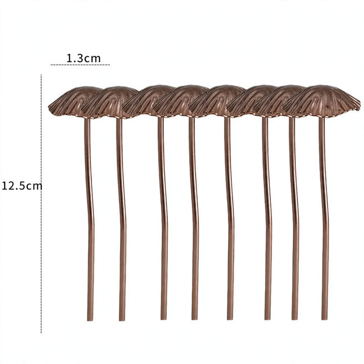 Metal mushroom flower stake for garden and home