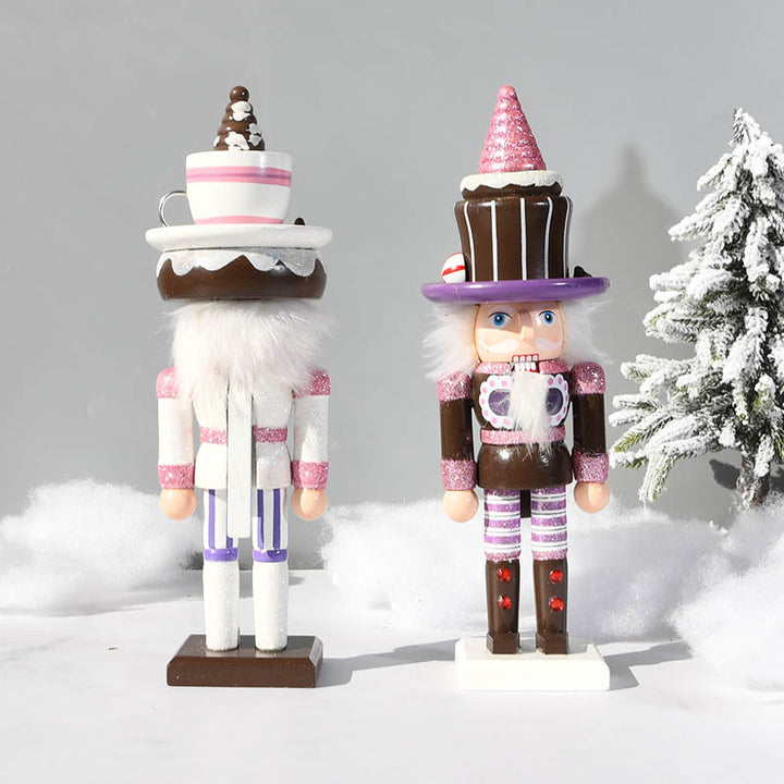 Decorative nutcracker made of pine wood, 25 cm