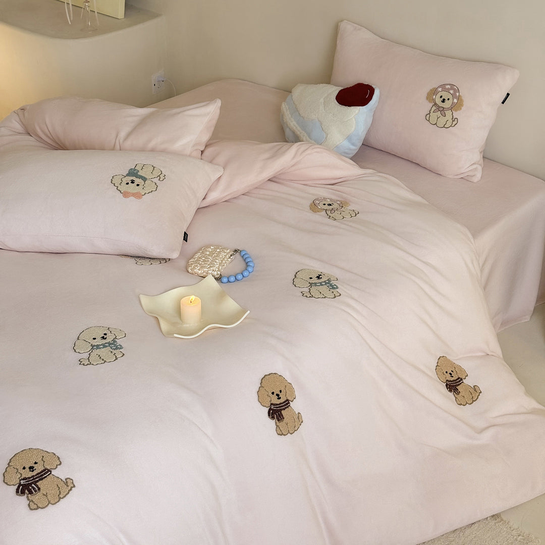Milk fiber bedding with cartoon motifs, 3–4 piece