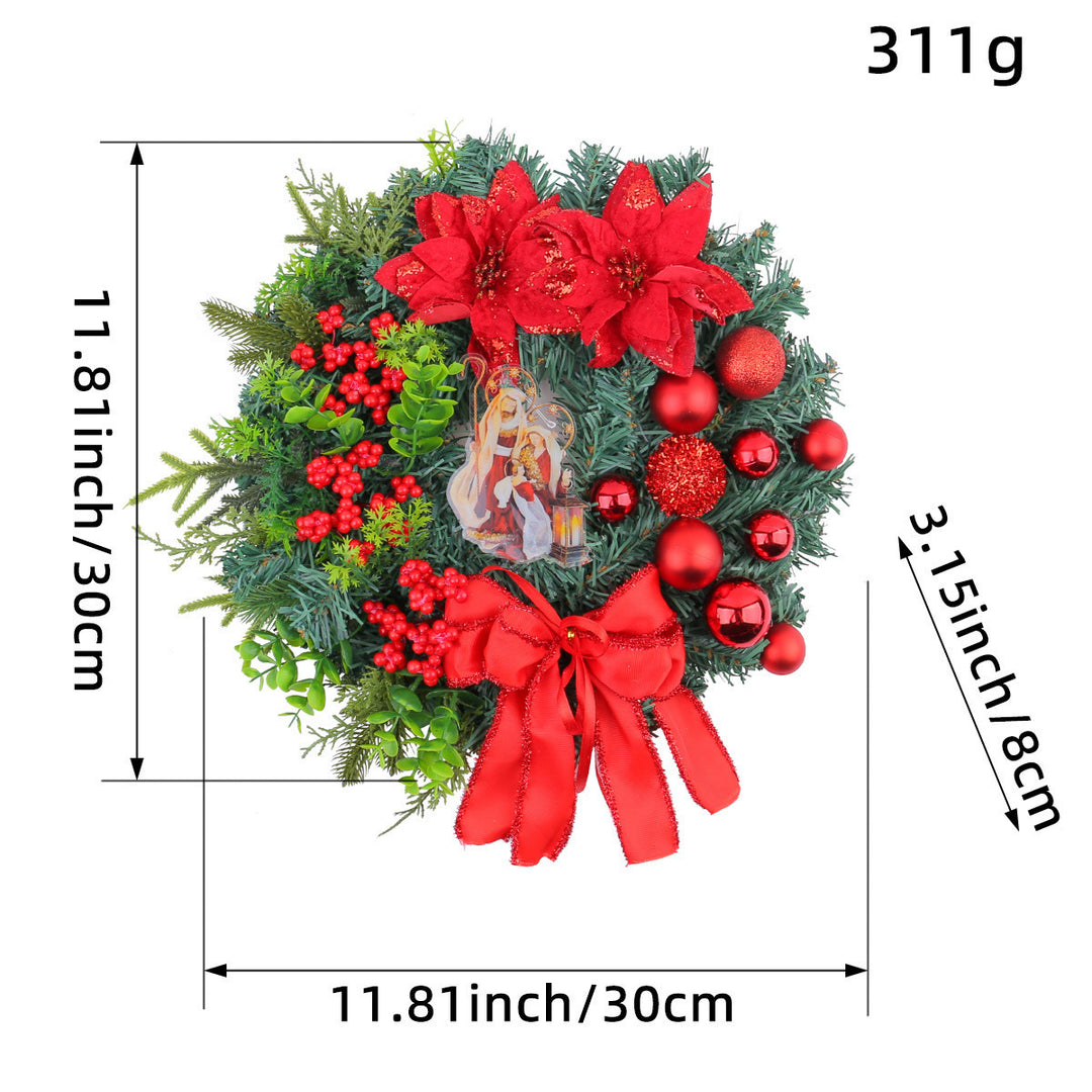 Decorative Christmas wreaths and garlands for festive occasions
