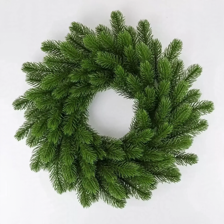 Christmas wreath made of PE plastic for the door