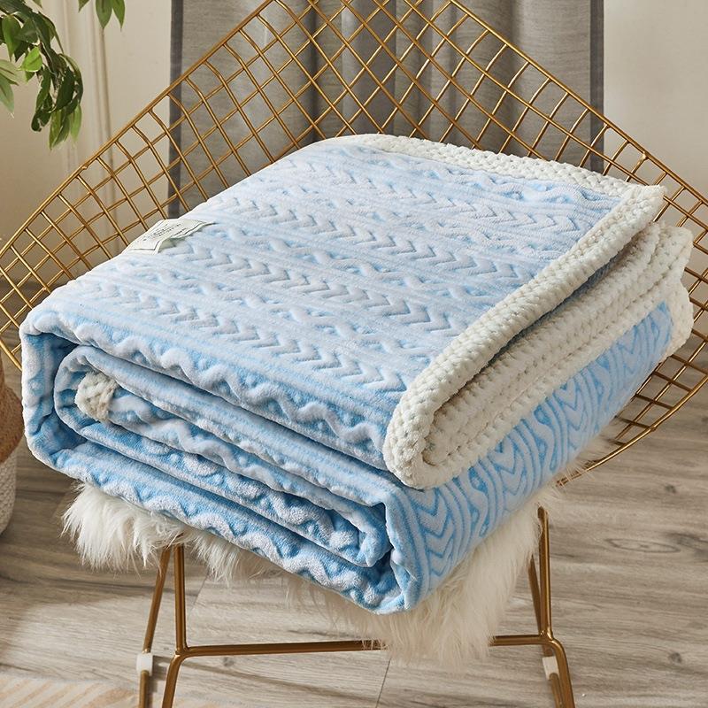 Solid Color Flannel Throw Blanket, warming for Autumn and Winter