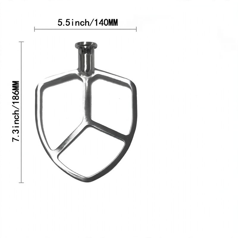 Mixing tool set for food processor, stainless steel