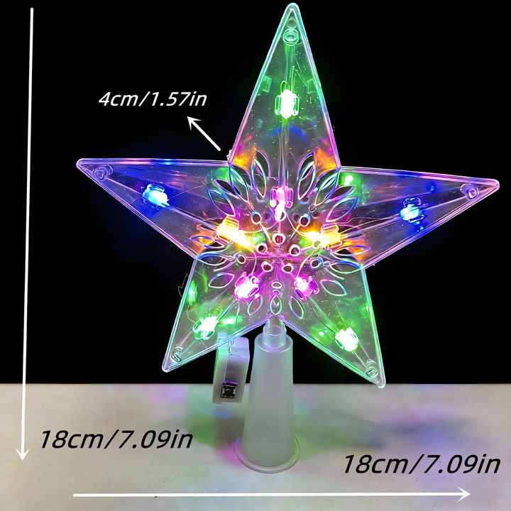 LED Christmas Tree Topper with Star Design