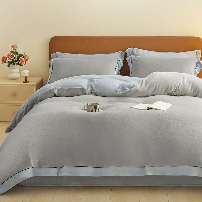 Winter bedding made of milk fiber fleece, extra soft and thick