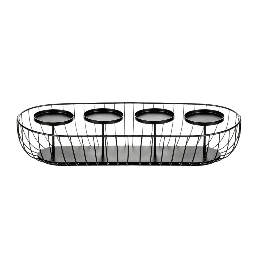 Decorative candle holder made of iron for festive occasions