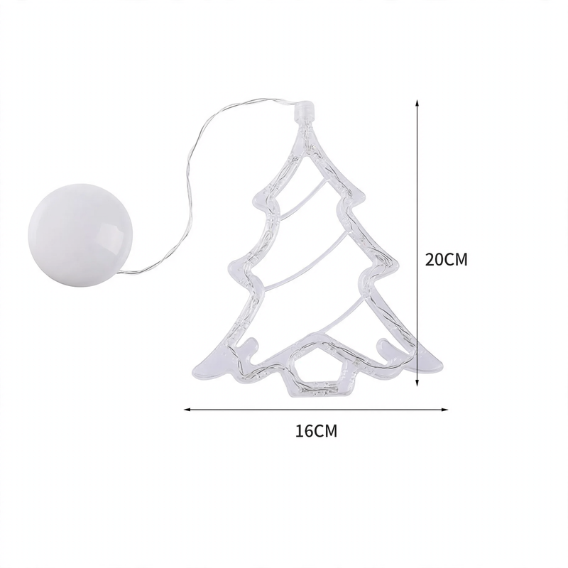 LED pendant light with suction cup for festive windows