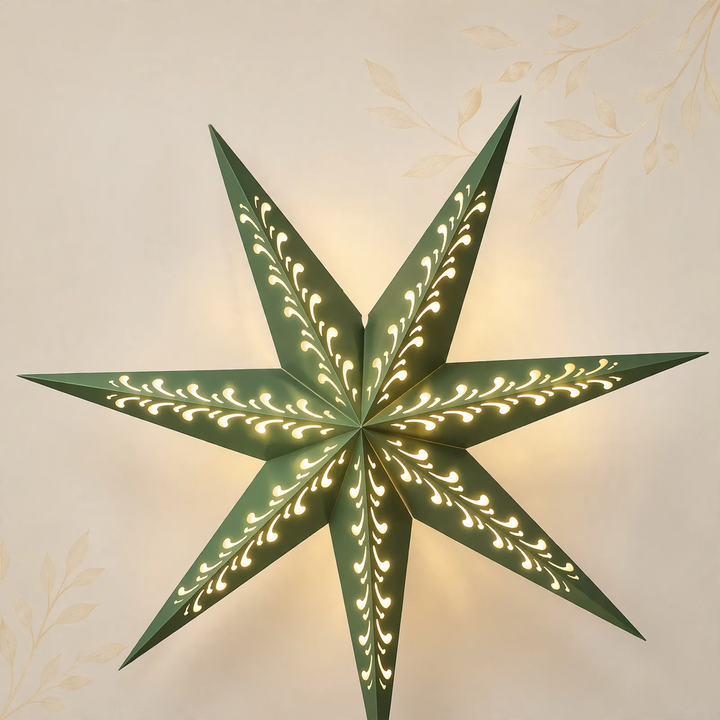 Foldable Paper Star Pendant with Laser Effect